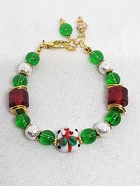 Image 1 of Murano Glass Christmas Present Bracelet
