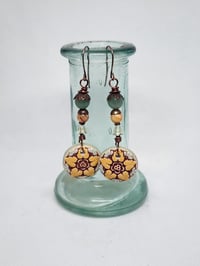 Image 1 of Yellow Bloom Ceramic Earrings