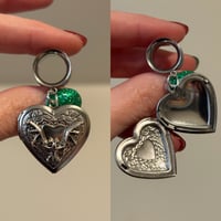 Bat Heart Locket Dangles (sizes 4g-2")