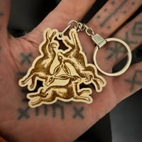 Three hares keyring