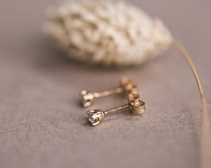 Image of 18ct gold Old-cut diamond earrings