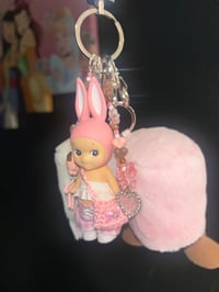 Image 3 of Rabbit  x Marshmellow Jellycat Keychain 🩷🤍🤎