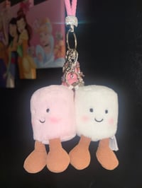 Image 5 of Rabbit  x Marshmellow Jellycat Keychain 🩷🤍🤎