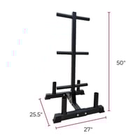 Image 1 of Olympic Bumper Plate Tree with 6 Posts & 4 Bar Holders