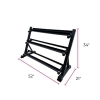 Image 4 of New pair of 5,10,15,20,25,30,35,40,45,50,55,60lb  rubber dumbbells + rack.