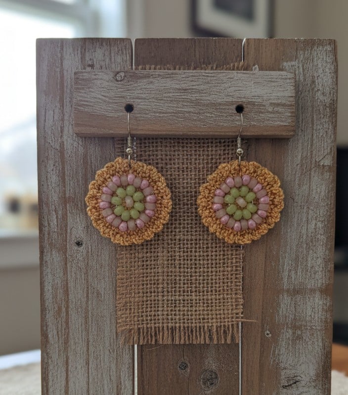 Image of Aretes bohemio 