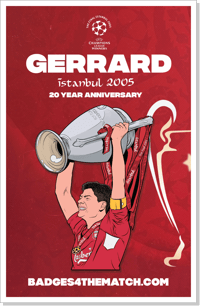 Steven Gerrard - Champions League Final 2005 - Pin Badge