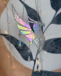 Image 4 of ILLENIUM Stained Glass Suncatcher Phoenix Mobile – Iridescent Clear