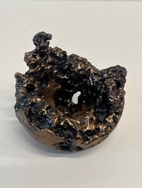 Image 2 of Bronze finish ceramic teabowl 