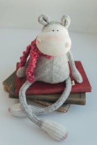 Charles - Sculpted Sock Hippo, Polyfilled and Weighted