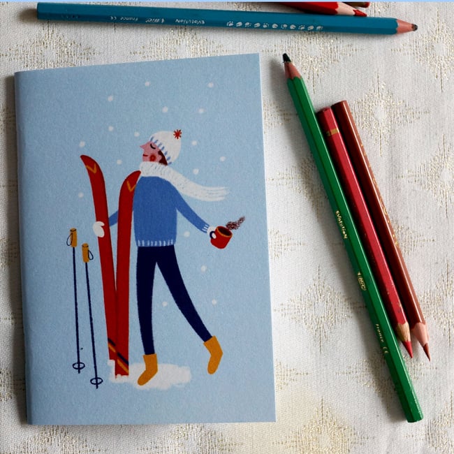 Collection de Noël 2025 : carnet le skieur