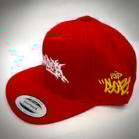 Image 4 of Merauder Snapback Hat - Black or Red with White Logo