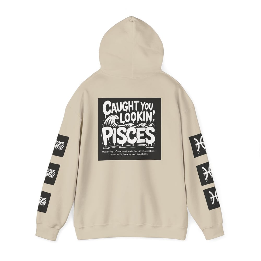 Image of Unisex Pisces Hoodie - 'All Eyes on Pisces' Graphic Zodiac Pullover