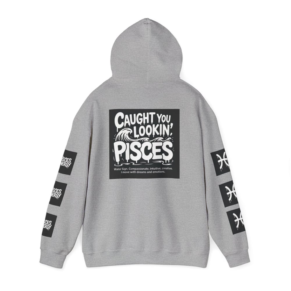 Image of Unisex Pisces Hoodie - 'All Eyes on Pisces' Graphic Zodiac Pullover