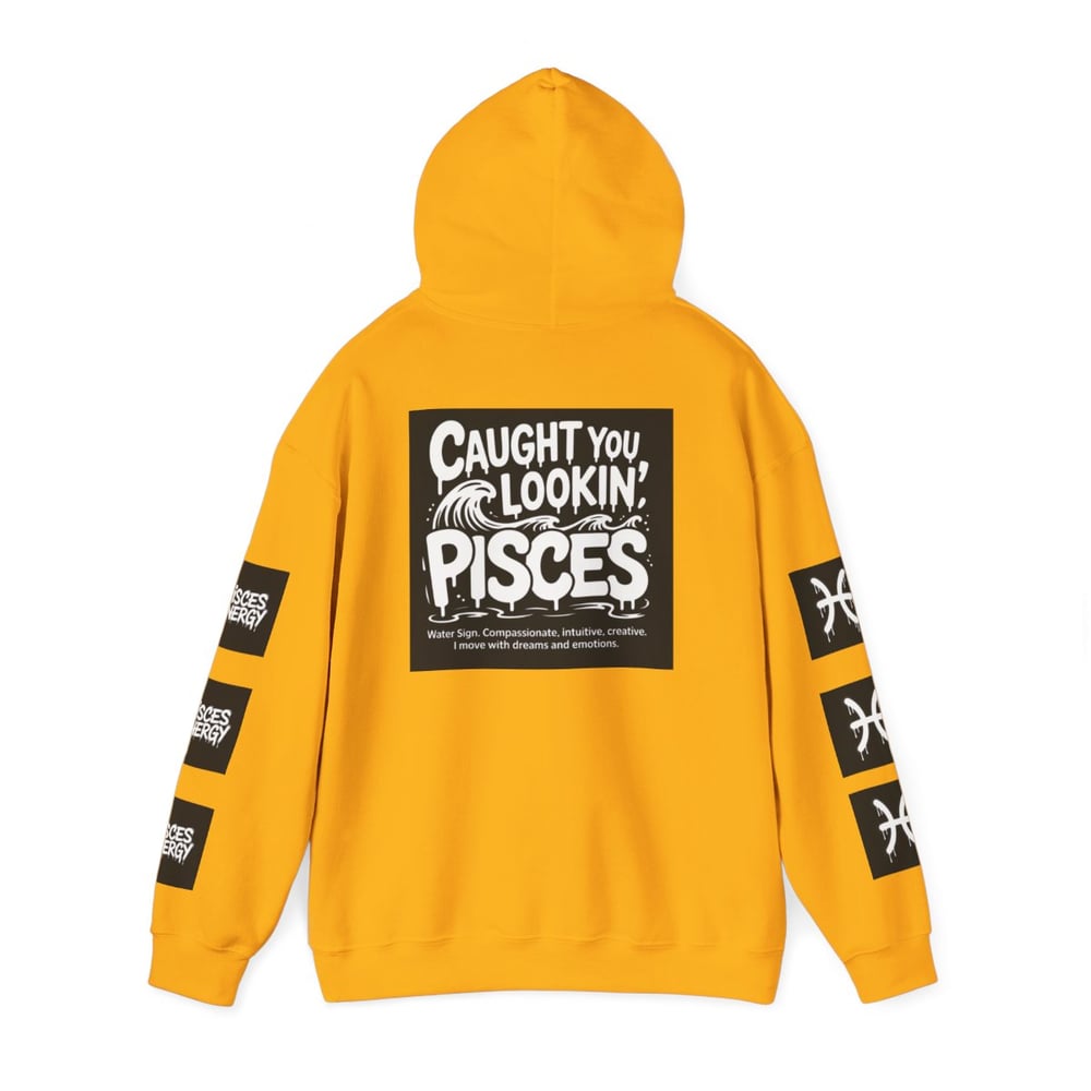Image of Unisex Pisces Hoodie - 'All Eyes on Pisces' Graphic Zodiac Pullover