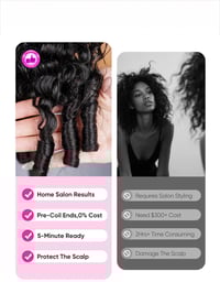 Image 4 of WIG -  Nœuds pré-blanchis, cheveux bouclés birmans, pré-coupée, avec lace frontale HD