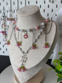 Image 1 of Tangled Rapunzel Beaded Layered Necklace