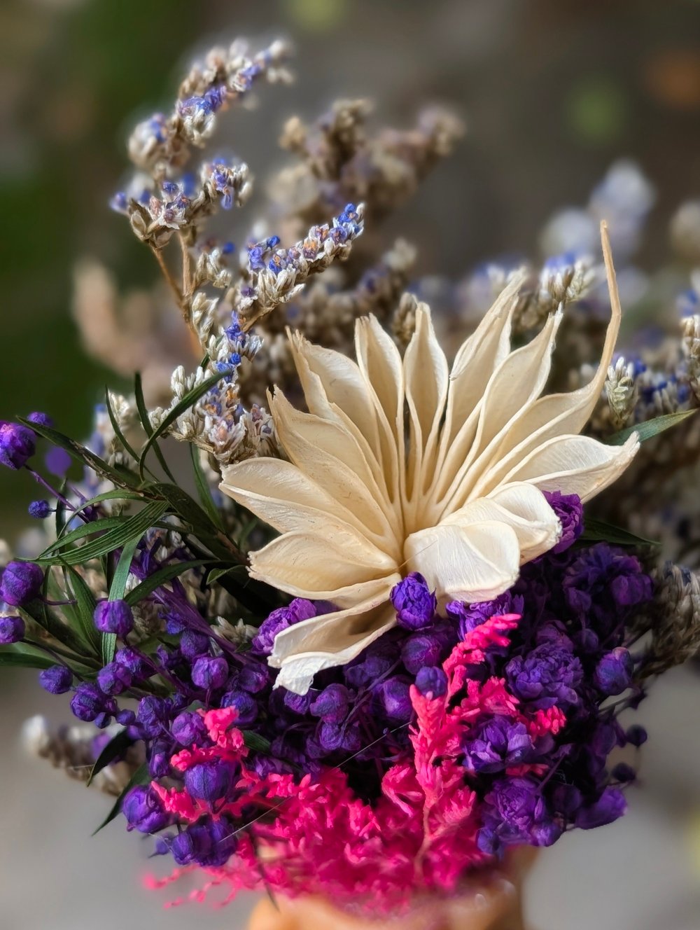 Pink & Purple Flower Bouquet Troll 3.5"