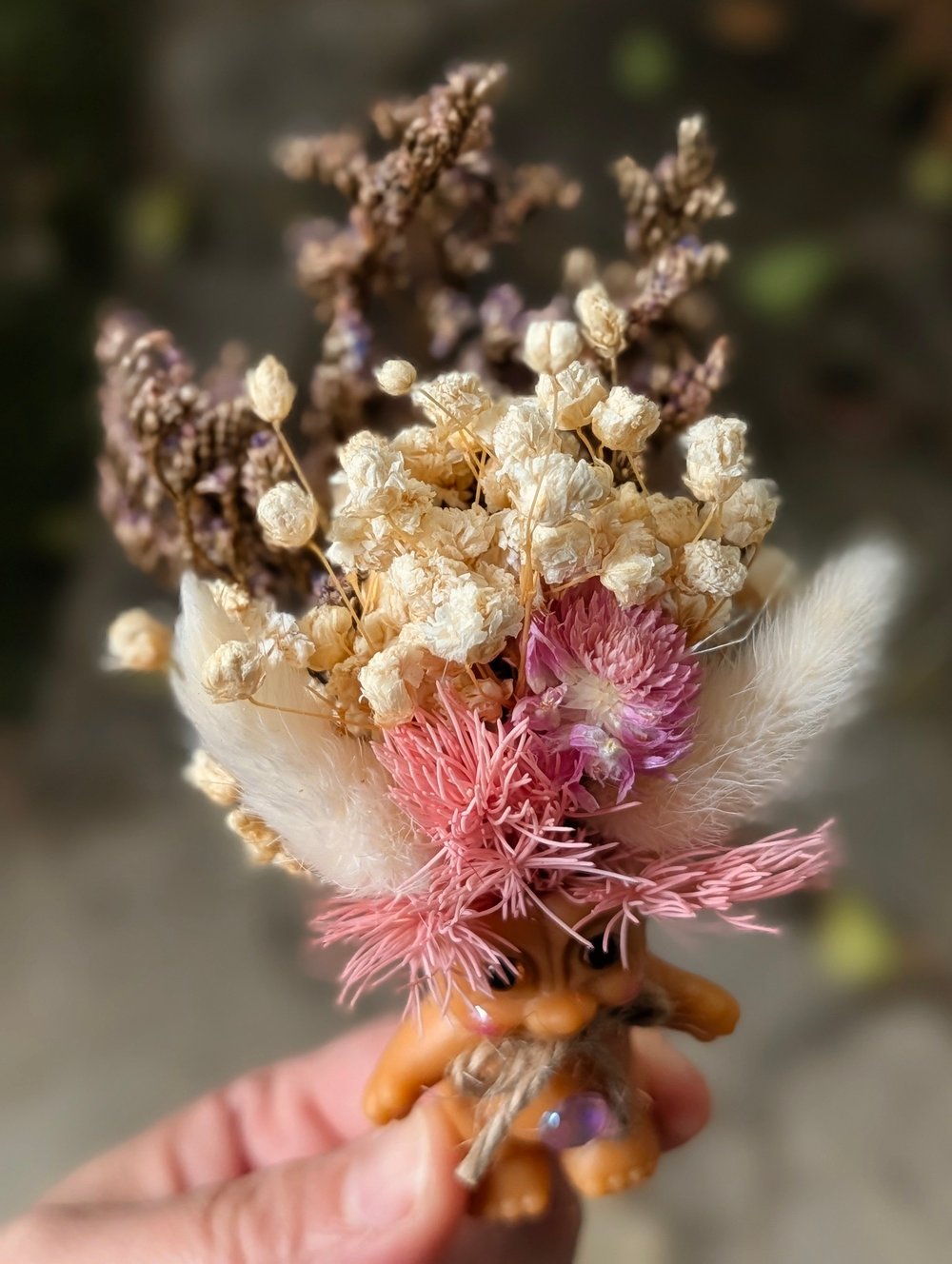 Light Pink Flower Bouquet Troll 3.5"