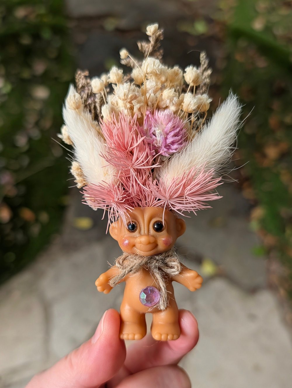 Light Pink Flower Bouquet Troll 3.5"