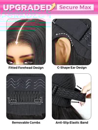 Image 5 of WIG -  Bouclée birmans 99J couleur bordeaux, sans colle, pré-coupée, dentelle 9x6 HD