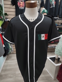 Image 2 of  Baseball v-neck jersey buttom down with urban printing