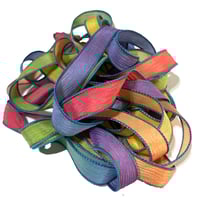 Image 1 of 1PC. BALLOON ANIMALS 42" hand dyed wrist wrap bracelet silk ribbon//Yoga wrist wrap bracelet ribbon