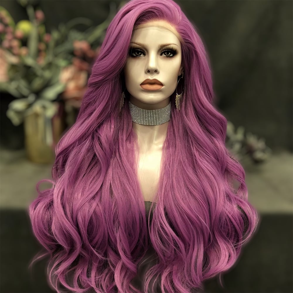 Image of Mauve Purple lace front wig