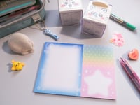 Image 2 of rainbow star 5x7 planner memo pad 