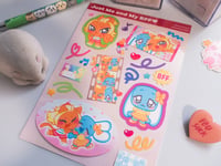 Image 2 of just me and my bff♥︎ deco cat bunny sticker sheet 5x7