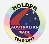 3" round Holden Anniversary sticker holographic 1948-2017