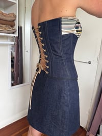 Image 3 of THE ALEXANDRIA DENIM CORSET  SET <span style="display:none;">RENT</span>