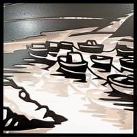 Image 3 of Portscatho Harbour Metal Wall Art - Cornish Coastal Artwork