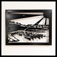 Image 1 of Portscatho Harbour Metal Wall Art - Cornish Coastal Artwork