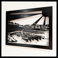 Image 2 of Portscatho Harbour Metal Wall Art - Cornish Coastal Artwork