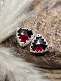 Image 2 of Garnet Trillion Studs