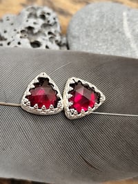 Image 3 of Garnet Trillion Studs
