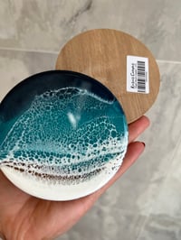 Image 1 of Wood Ocean Resin Coaster 