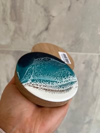 Image 2 of Wood Ocean Resin Coaster 