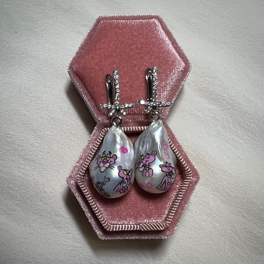 Image of Pink Panter Baroque pearls earrings