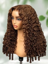 Image 1 of WIG - 9x6 Lace Moka Mousse Color Birmans Curly Wear Go Glueless Perruque avec élastique Draw