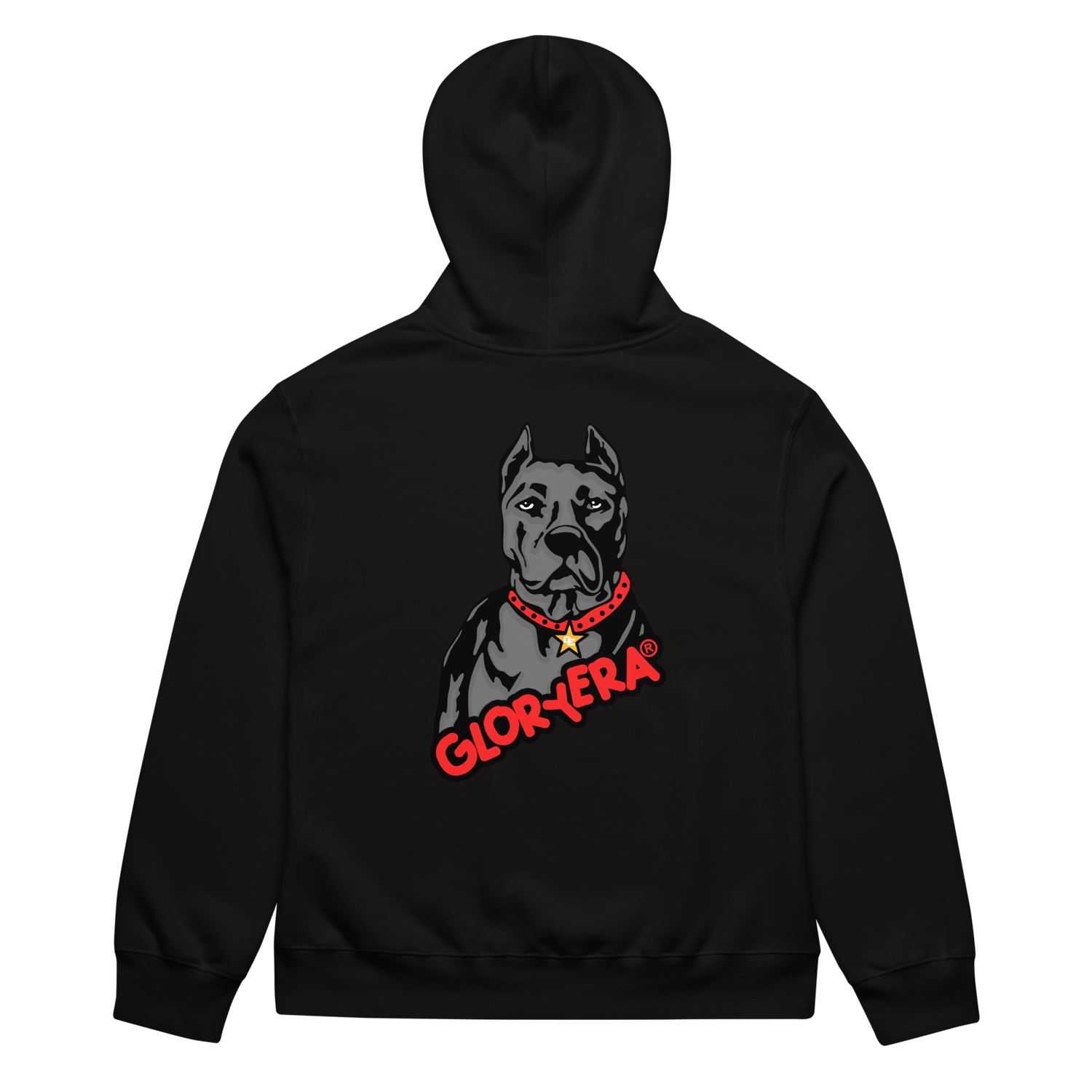Image of GLORYERA® DOG Premium Hoodie (BLACK/RED)