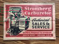 Image 1 of Stromberg Carburetor Horizontal Linocut Print  FREE SHIPPING