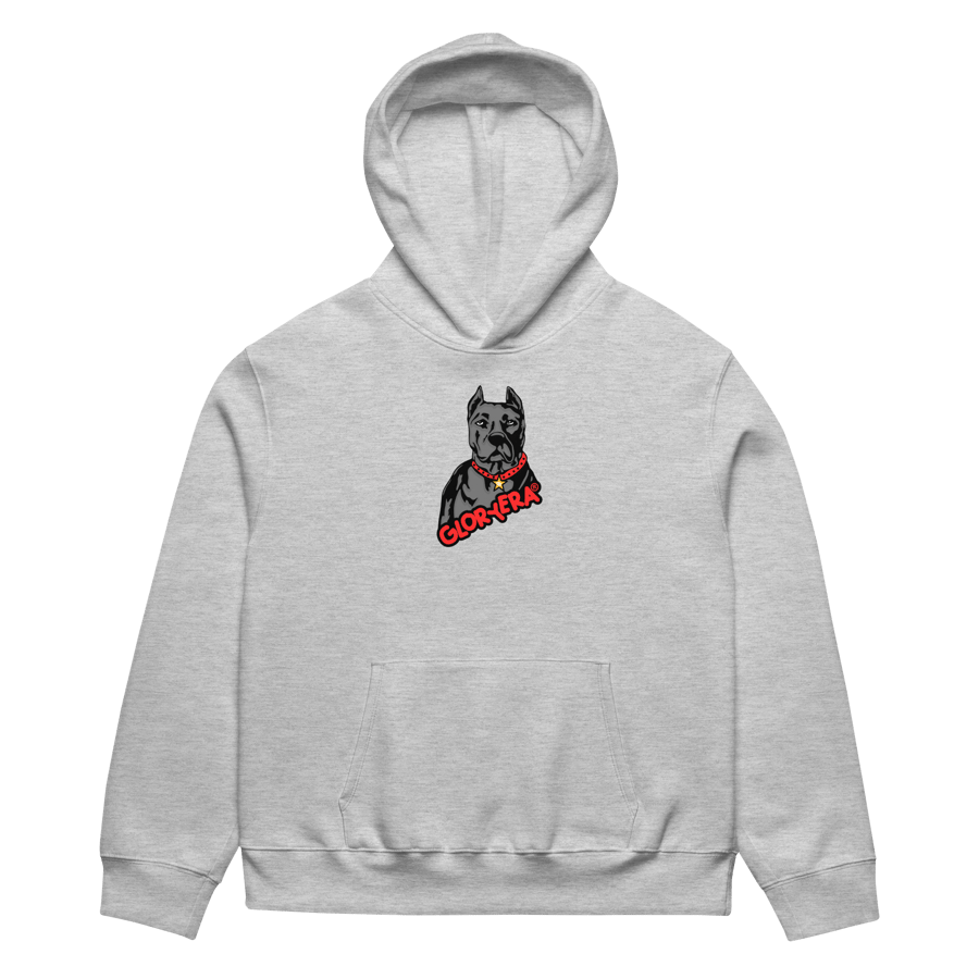 Image of GLORYERA® DOG Premium Hoodie (ATH. GRAY/RED)