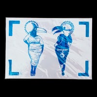 Image 1 of Twin birds - Sérigraphie sur Papier - A3  42x29,7cm by Sacré Poulpe