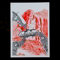 Red Sandwich - Sérigraphie sur Papier -  A4 21x29,7cm by Bokito