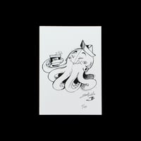 Honey Squid - Sérigraphie sur Papier - A5 10,5x14,8cm by Zobo Fridolin