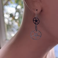 Image 4 of triple gear earrings 