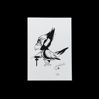 Le Périple de Oiseau - Sérigraphie sur Papier - A5 10,5x14,8 cm by Zobo Fridolin