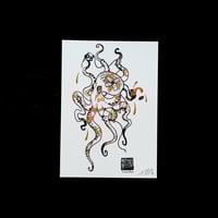 Kraken - Sérigraphie sur Papier - A6 10,5x14,8 cm by Mamie Loup